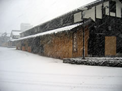輪島工房長屋の雪景色１